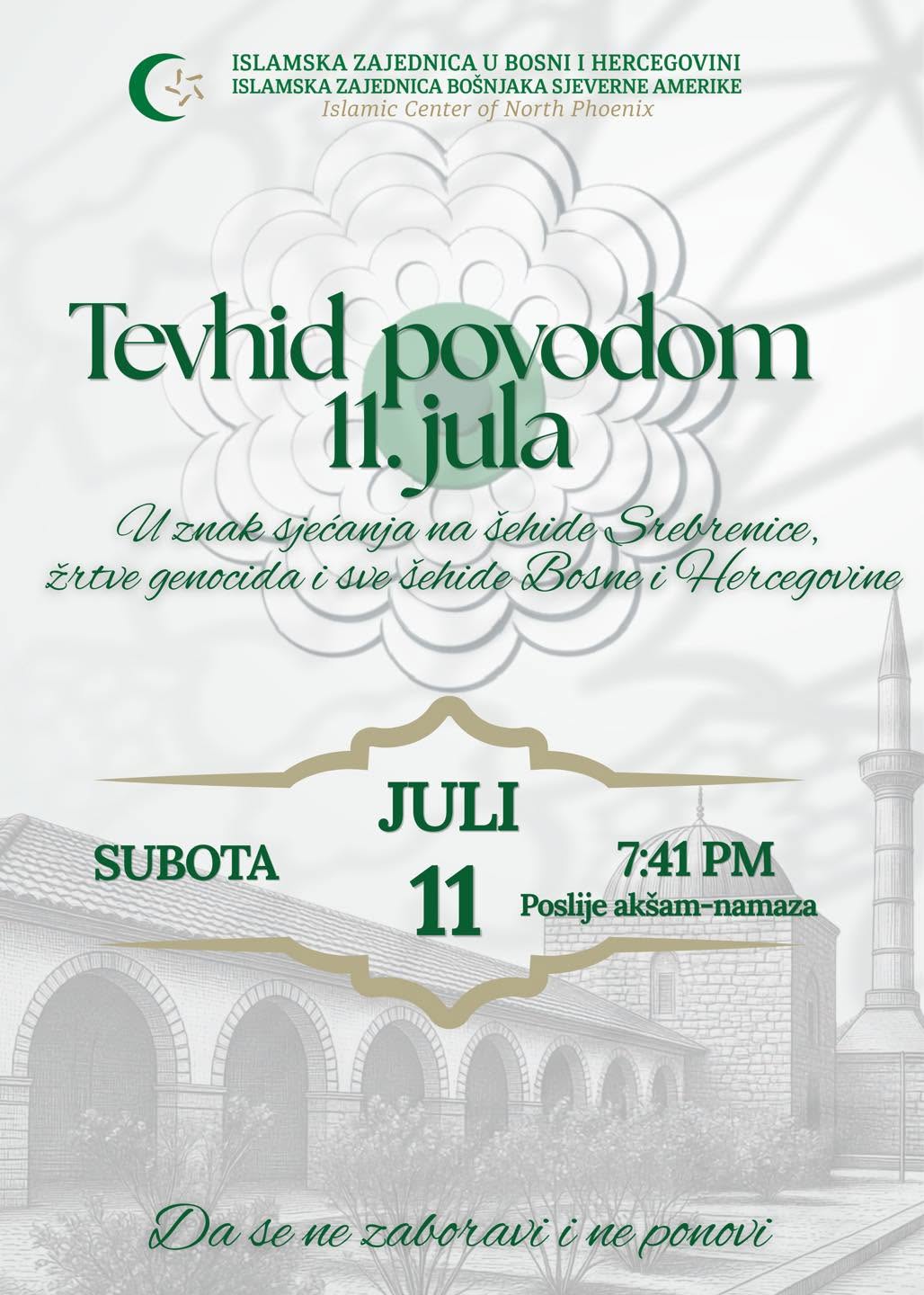 Tevhid povodom 11. Jula
